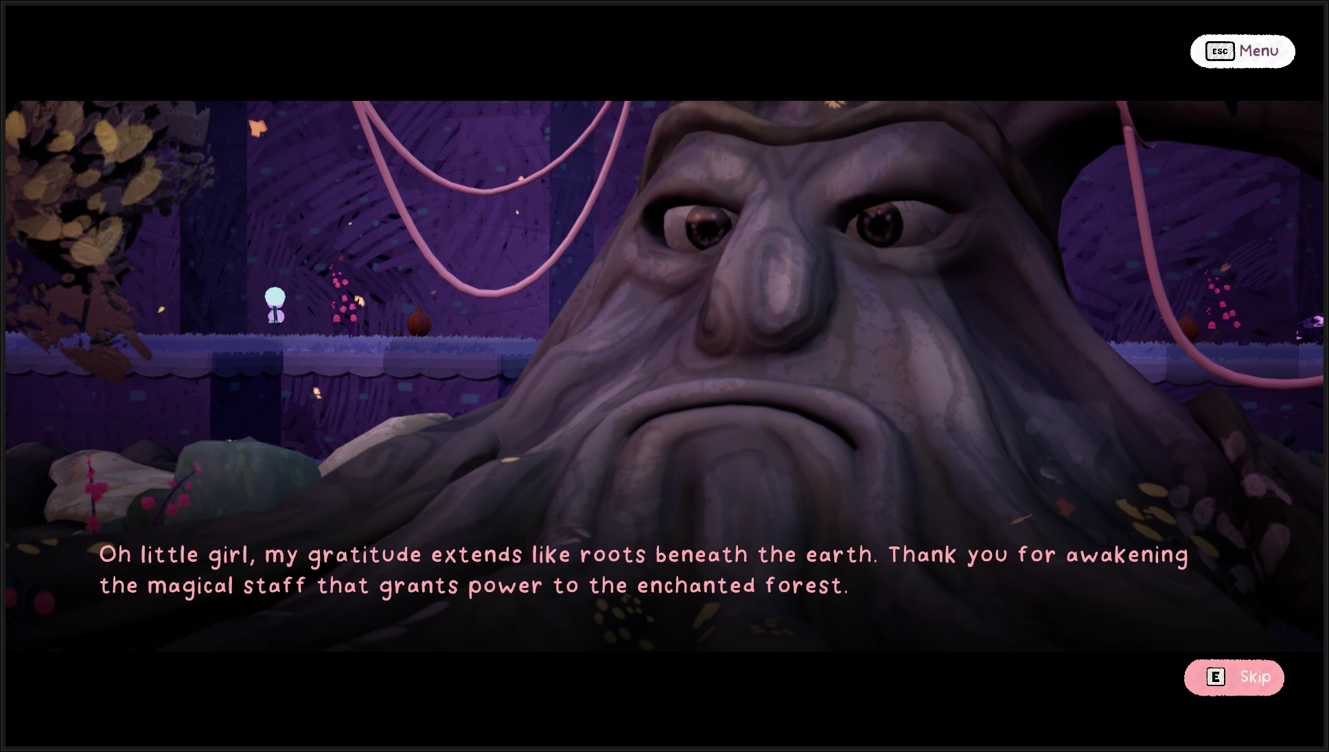 Kitty Witchy, Tree Cinematic Dialoge Screenshot