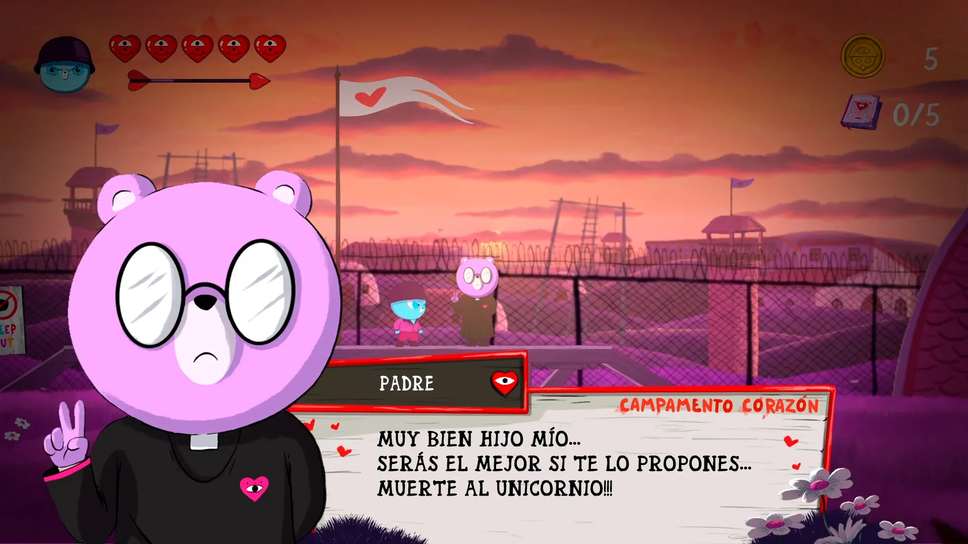 Unicorn Wars The Video-game, First level screenshot of the victory dialoge