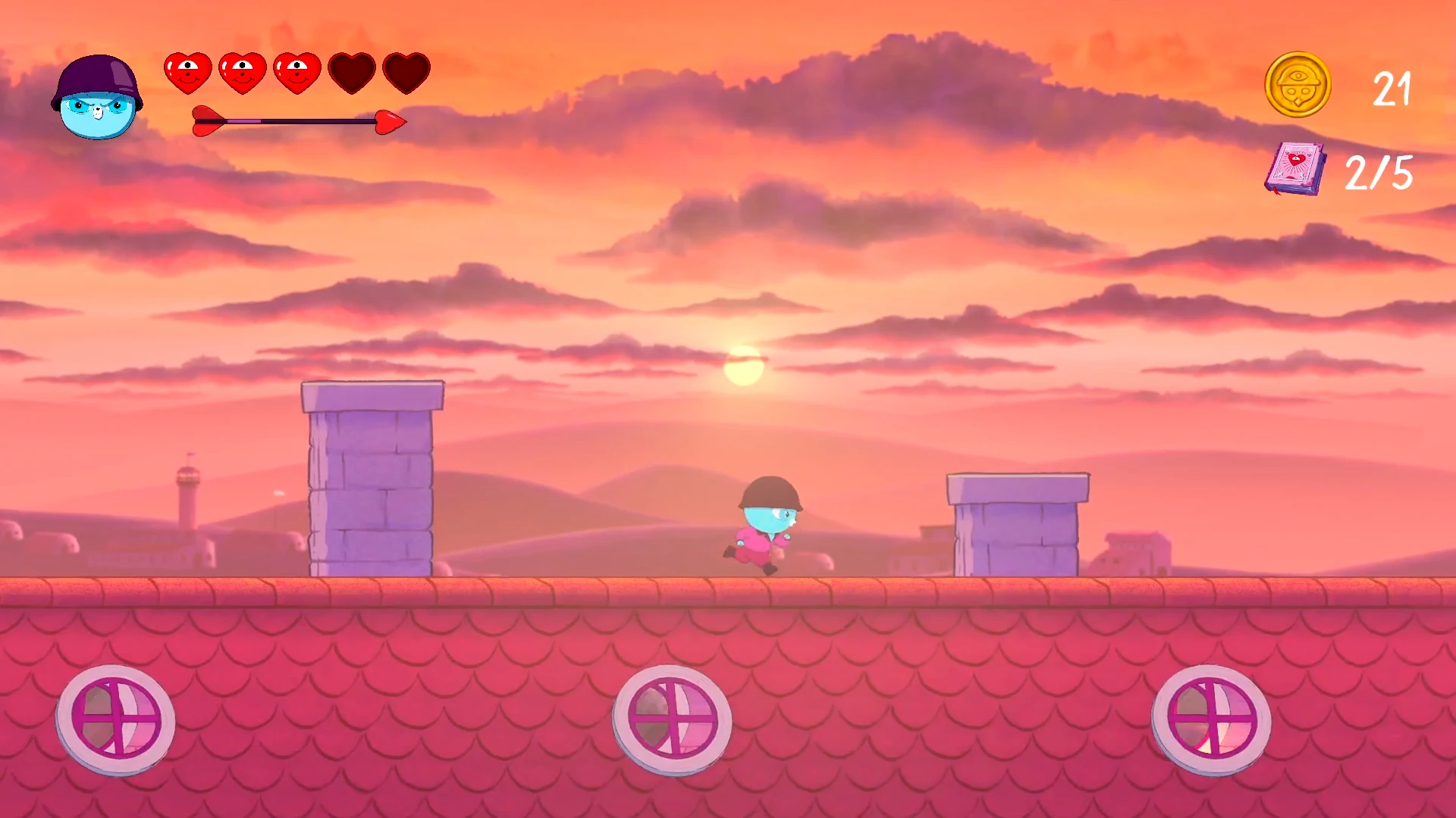 Unicorn Wars The Video-game, First level screenshot on the roof