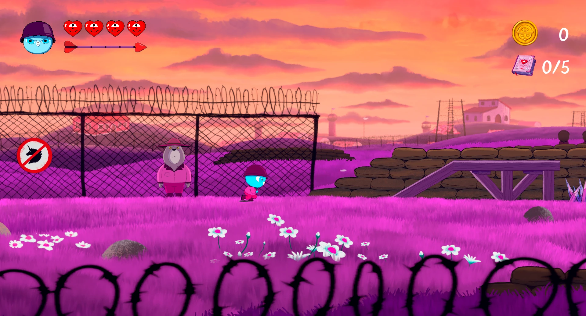 Unicorn Wars The Video-game, First level screenshot with the Ironstroke Captain